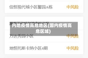 内地疫情高危地区(国内疫情高危区域)