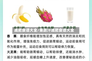 减肥食谱大全/果蔬汁减肥食谱大全