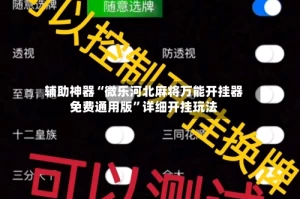 辅助神器“微乐河北麻将万能开挂器免费通用版”详细开挂玩法