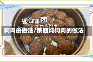 狗肉的做法/家庭炖狗肉的做法