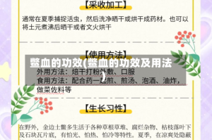 鳖血的功效(鳖血的功效及用法)