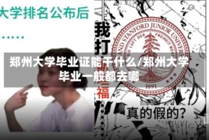 郑州大学毕业证能干什么/郑州大学毕业一般都去哪
