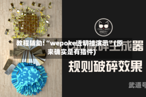 教程辅助!“wepoke透明挂演示”(原来确实是有插件)