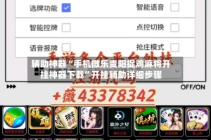 辅助神器“手机微乐贵阳捉鸡麻将开挂神器下载”开挂辅助详细步骤